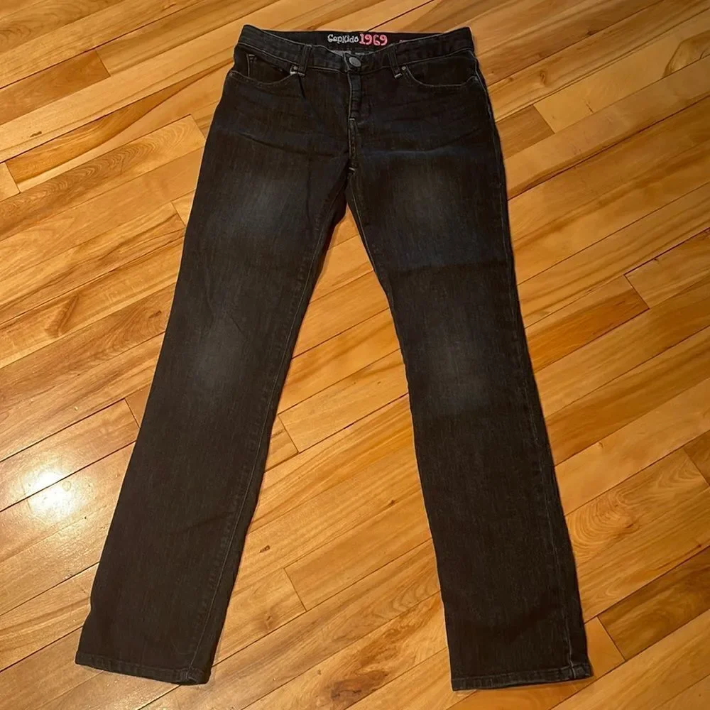 Gapkids 1959 5-pocket super skinny dark rinse jeans. Size 14 regular.